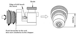 Operations Guide of Drill Bit Grinding, Calibration Positioning