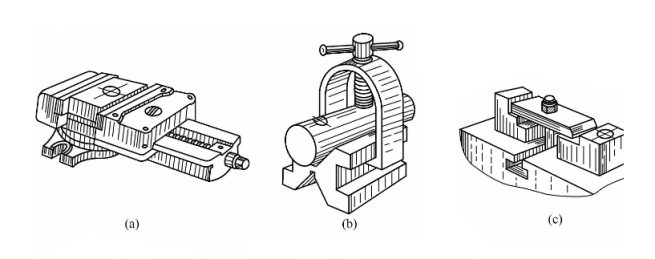 Clamping method of workpiece in drilling